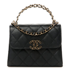 Chanel WOC Bag Leather Chain Hollow Handle Grain Shoulder Bag