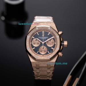 APS4401 Royal Oak Chronograph 26239OR.GG.1224OR.01 Frosted Blue Dial Super Copy
