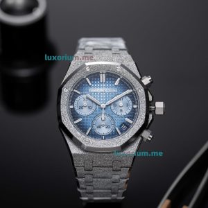 APS4401 Royal Oak Chronograph 26240BC.GG.1324BC.02 Frosted Blue Dial Super Copy