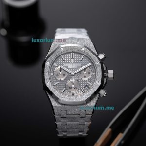 APS4401 Royal Oak Chronograph 26239BC.GG.1224BC.01 Frosted Silver Dial Super Copy