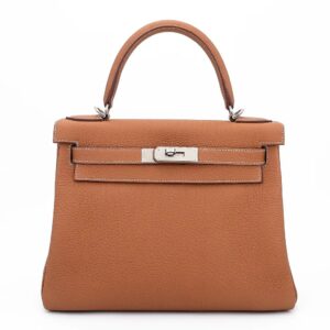 Hermès Kelly 28 32 Gold Togo Calfskin Silver Buckle