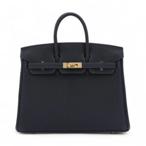 Hermès Birkin 25 3Y Aquamarine Caban Togo Calfskin with Gold Buckle