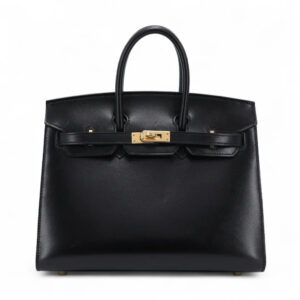 Hermès Birkin 25 Outsole 89 Black Noir Box Leather Gold Buckle