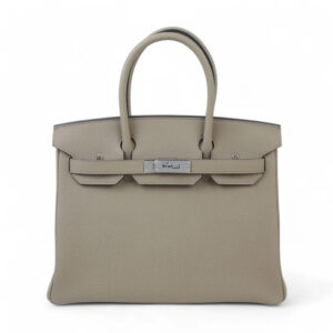 Hermès Birkin 30 8Q Beige Marfa Togo Calfskin with Silver Buckle