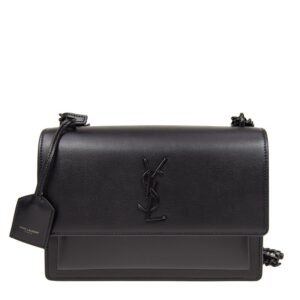 SAINT LAURENT YSL SUNSET Black Signature Chain Calfskin
