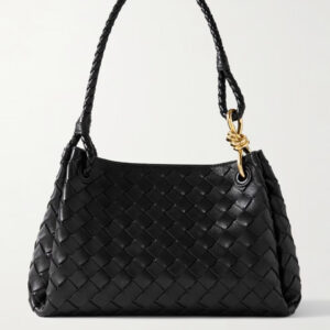 Bottega Veneta Parachute Intrecciato Leather Shoulder Bag