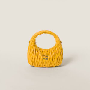 Wander half-moon bag in matelassé nappa leather