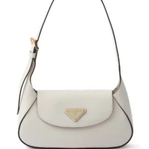 Prada Spazzolato Flap Shoulder Bag