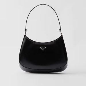 Prada Cleo glossed-leather shoulder bag