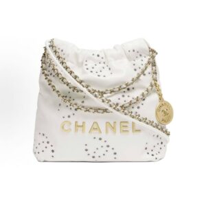 CHANEL 25P 22bag Mini Single Compartment Tote in Calfskin with Gold Endless Hardware and Logo