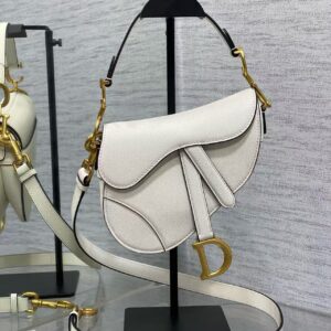 DIOR Saddle Grained Leather Saddle Bag Handbag