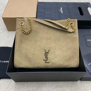 SAINT LAURENT NIKI medium suede shopping bag