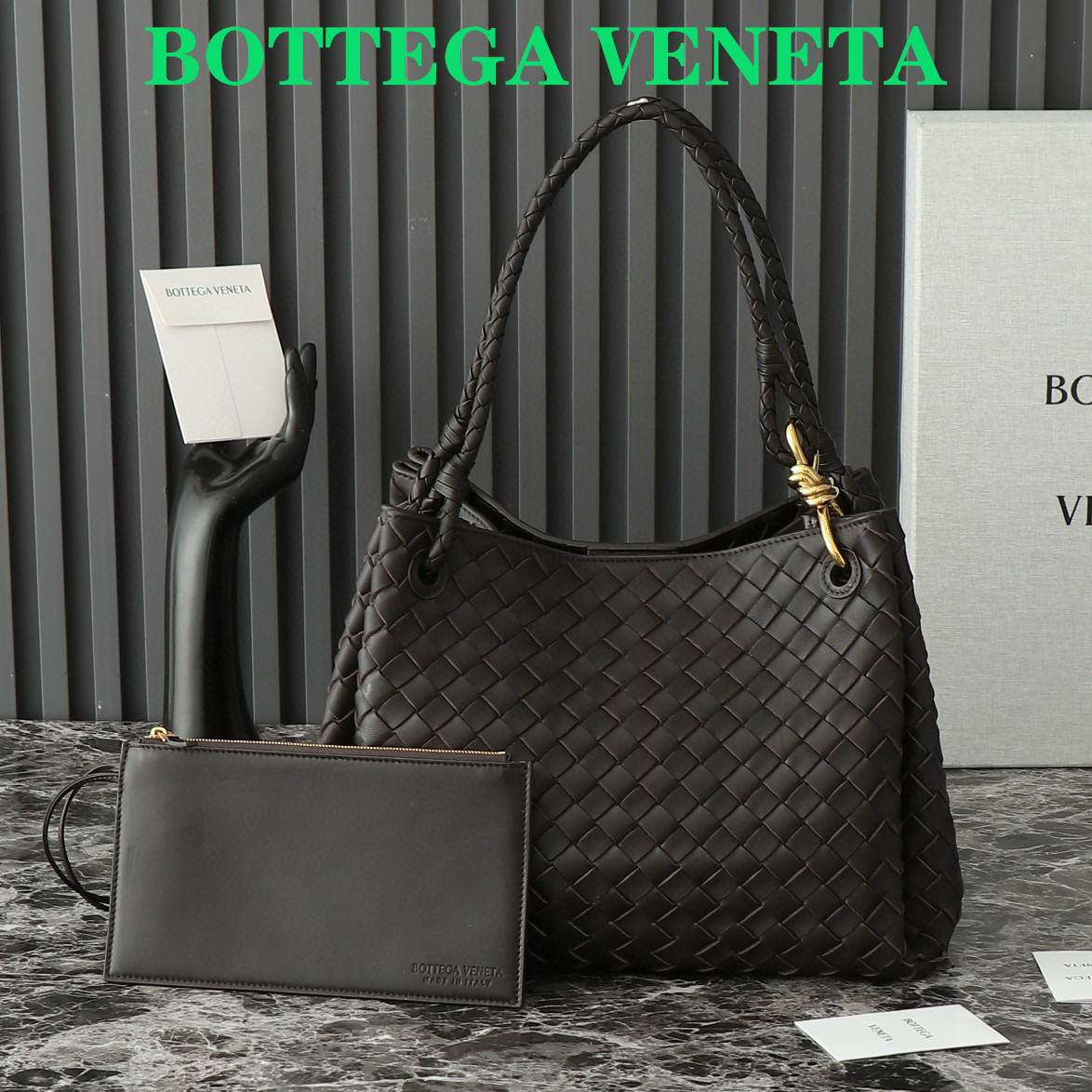 Bottega Veneta Large Intrecciato Leather Shoulder Bag - Image 2