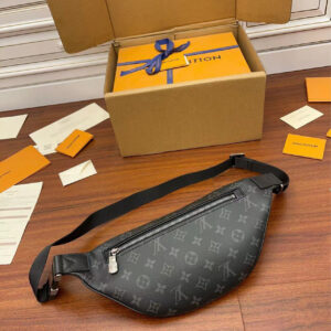 LV coated canvas and cowhide trim crossbody bag
