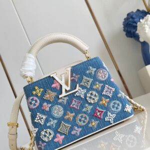 LV VUITTON Capucines enamel logo chain shoulder strap shoulder crossbody handbag