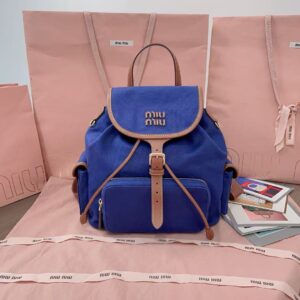 MIU MIU Canvas and leather backpack