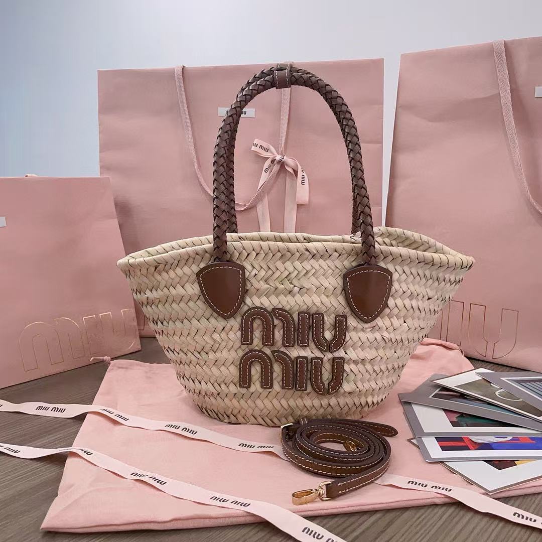 MIU MIU woven fabric tote bag - Image 2