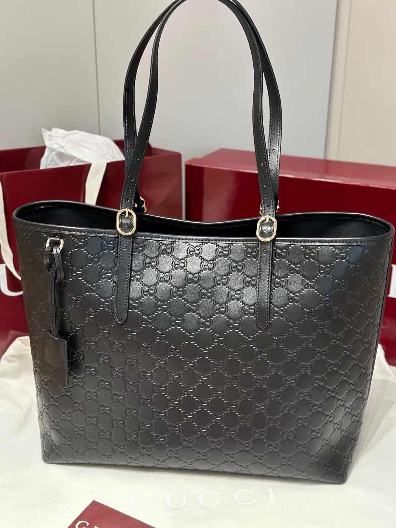 Large tote bag with GG badge - Image 2