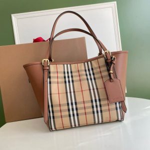 Burberry Brown Horseferry Check Canterbury Panel Bag