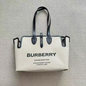 Burberry large capacity canvas tote bag mother-and-child bag shoulder handbag