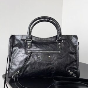 Balenciaga Le City medium textured-leather tote