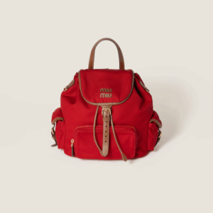 MIU MIU Canvas and leather backpack