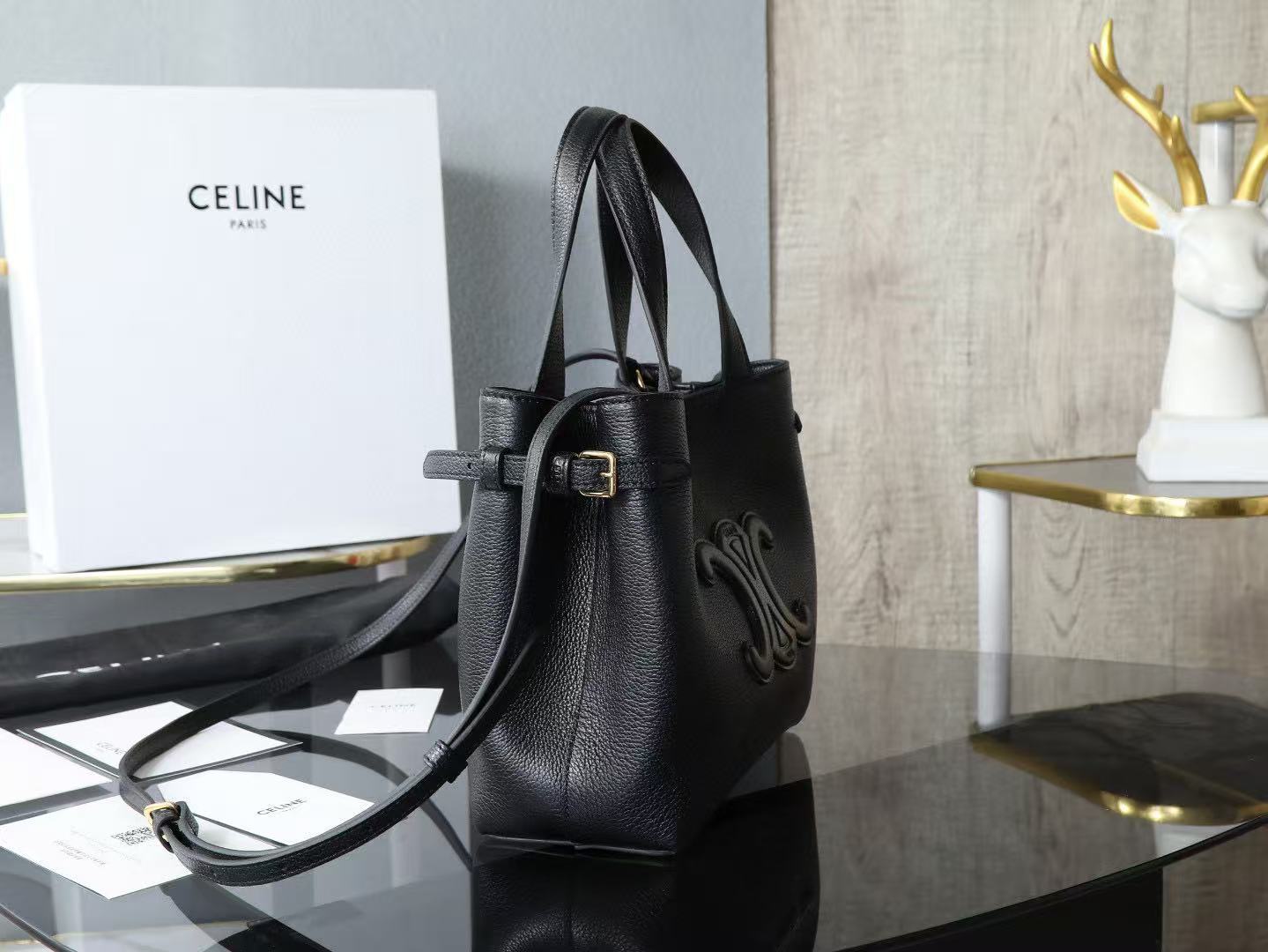 cabas anais bag in grained calfskin - Image 4