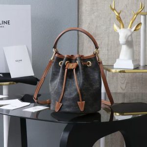 Celine TEEN CLARA logo print handbag