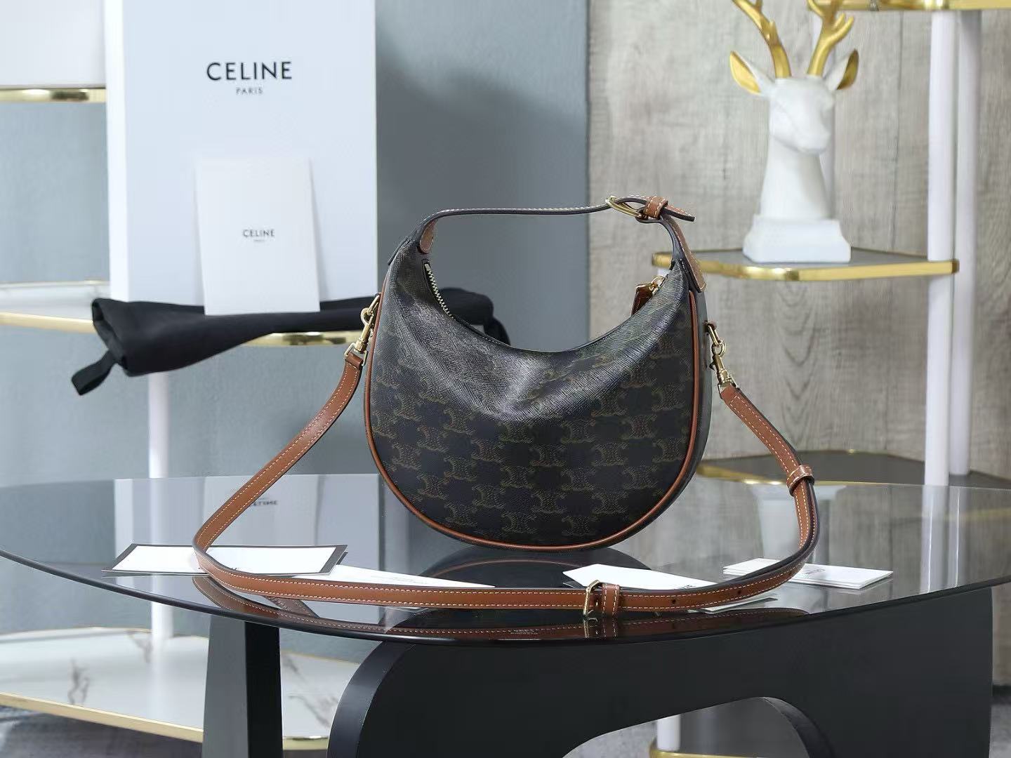 CelineTEEN CELINE LULU logo print handbag - Image 6