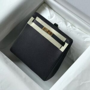 Hermes Kelly Ado Gold Buckle Evercolor Leather Unisex Backpack