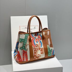 Hermès Hermes Garden PM Electric Capucines Handbag Golden Cream