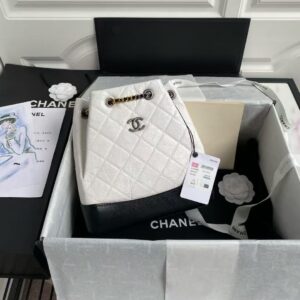 CHANEL CC Gabrielle gold and silver chain retro hobo backpack