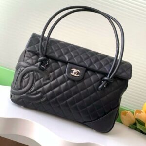 Chanel Lambskin Ligne Cambomb Bag Black