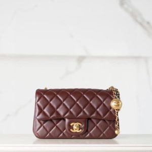 CHANEL Small Golden Ball Classic FLAP CF Classic Diamond Chain Flap Bag