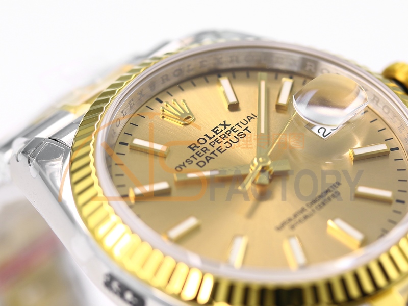 VS L3235 Rolex mm126233-0015 gold dial super copy - Image 4